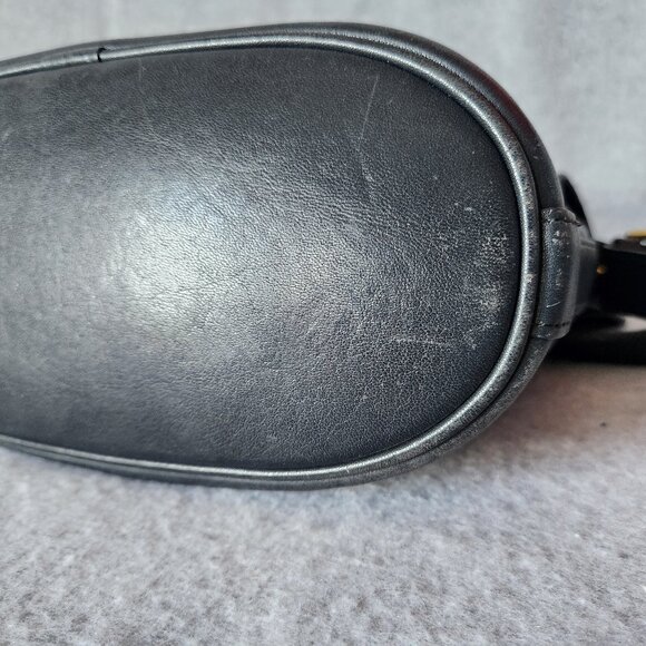 Vintage Coach 4150 Made in USA Fletcher Saddle Bucket Crossbody Bag Flap Black - Picture 6 of 11